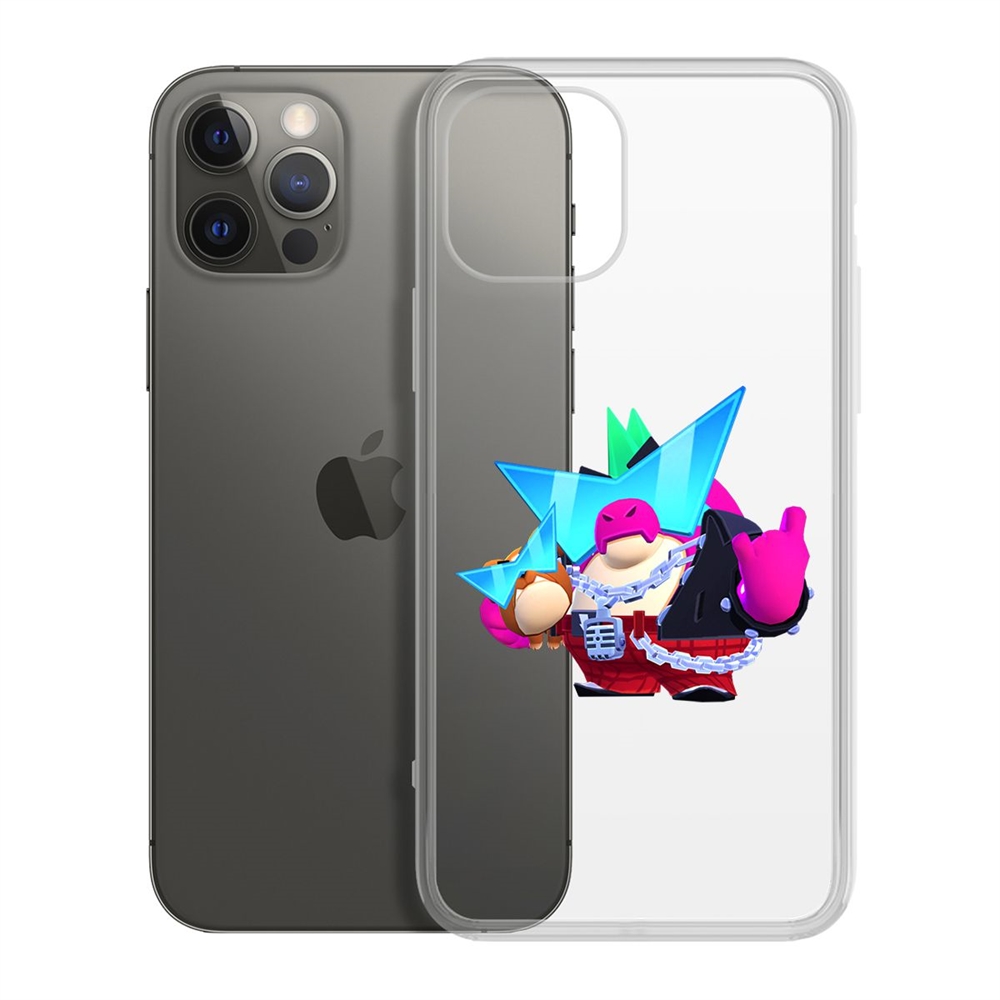 

Чехол-накладка Krutoff Clear Case Brawl Stars-Плохиш Базз для iPhone 12/12 Pro, Прозрачный