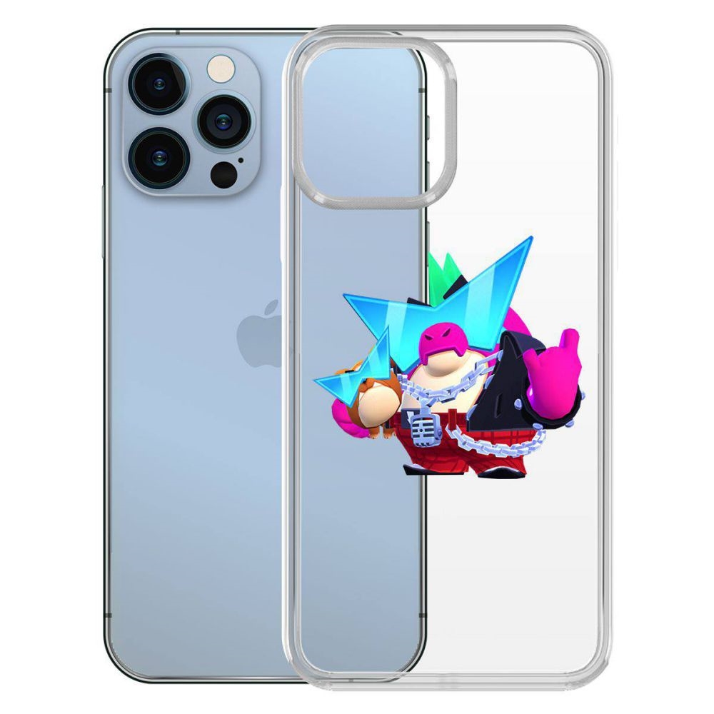 

Чехол-накладка Krutoff Clear Case Brawl Stars-Плохиш Базз для iPhone 13 Pro, Прозрачный