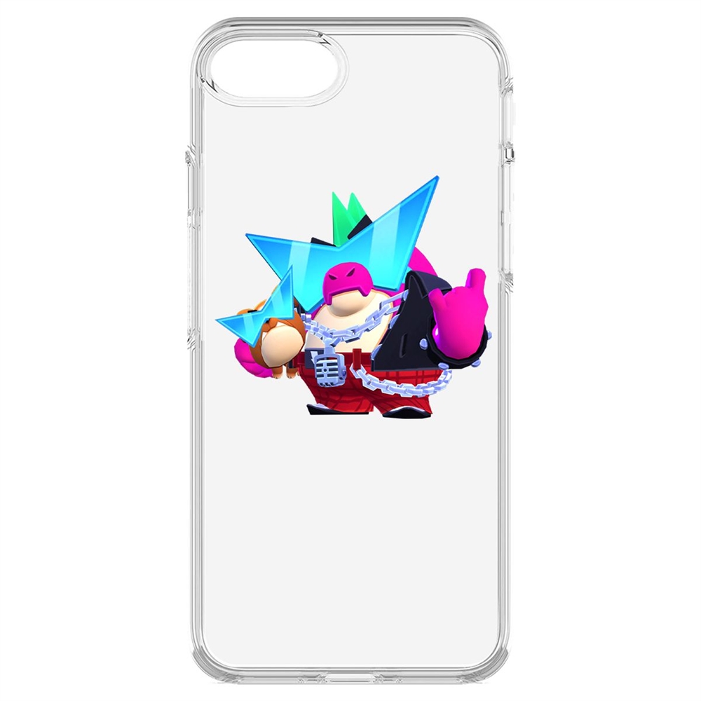 Чехол-накладка Krutoff Clear Case Brawl Stars-Плохиш Базз для iPhone 7/8/SE