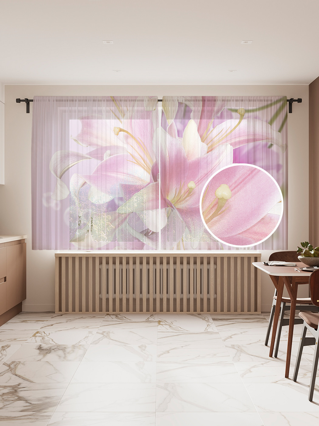 

Фототюль JoyArty "Утонченная элегантность", 145x180см (2 полотна с лентой + 50 крючков), Утонченная элегантность