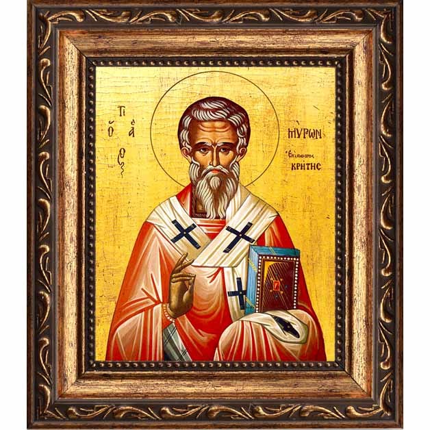 

Мирон Чудотворец епископ Критский. Икона на холсте.