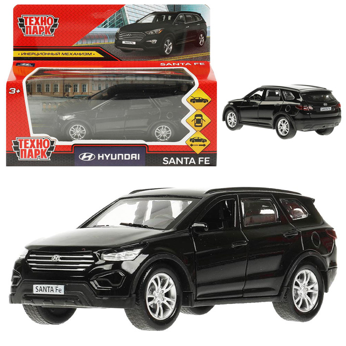 

Машинка металлическая ТехноПарк Hyundai Santafe 12см черная SANTAFE-12-BK, Черный, Hyundai Santafe