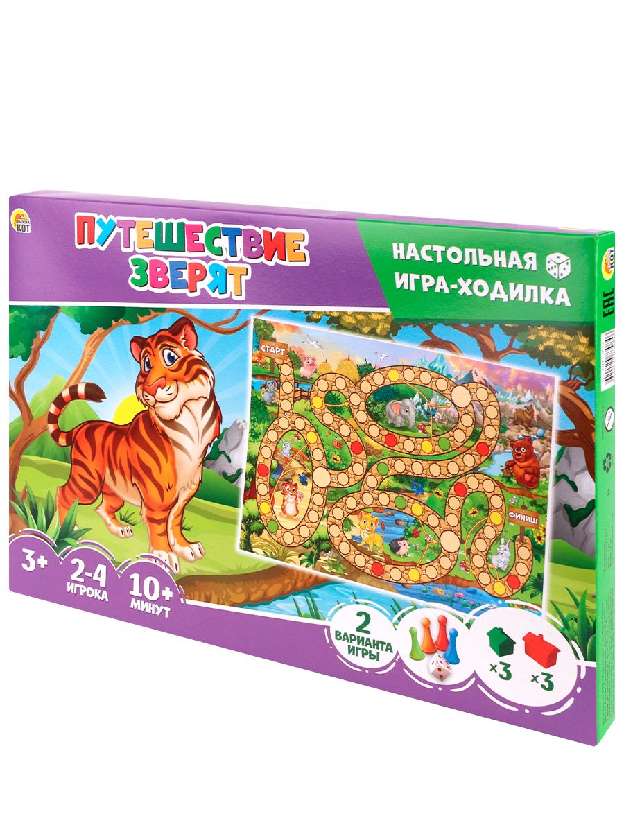 

Игра-ходилка Рыжий кот Путешествие зверят ИНЗ-3084