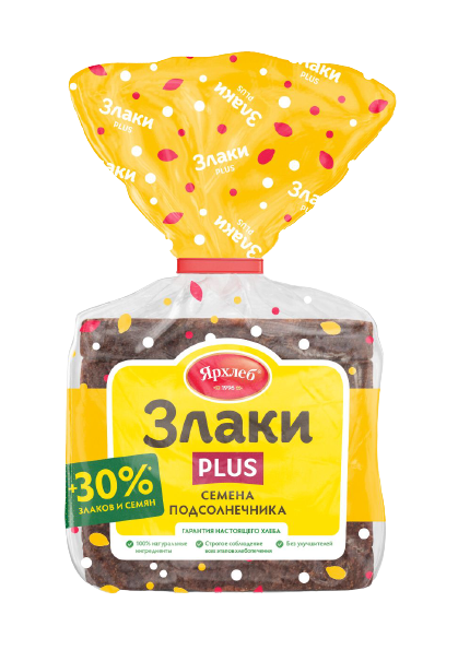 

Хлеб серый Ярхлеб Злаки Plus злаки 280 г, Злаки Plus