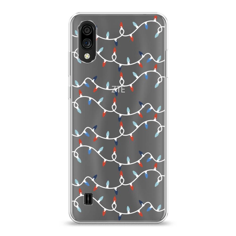 

Чехол на ZTE Blade A51 lite "Разноцветная гирлянда", Белый;красный;синий, 134850-5