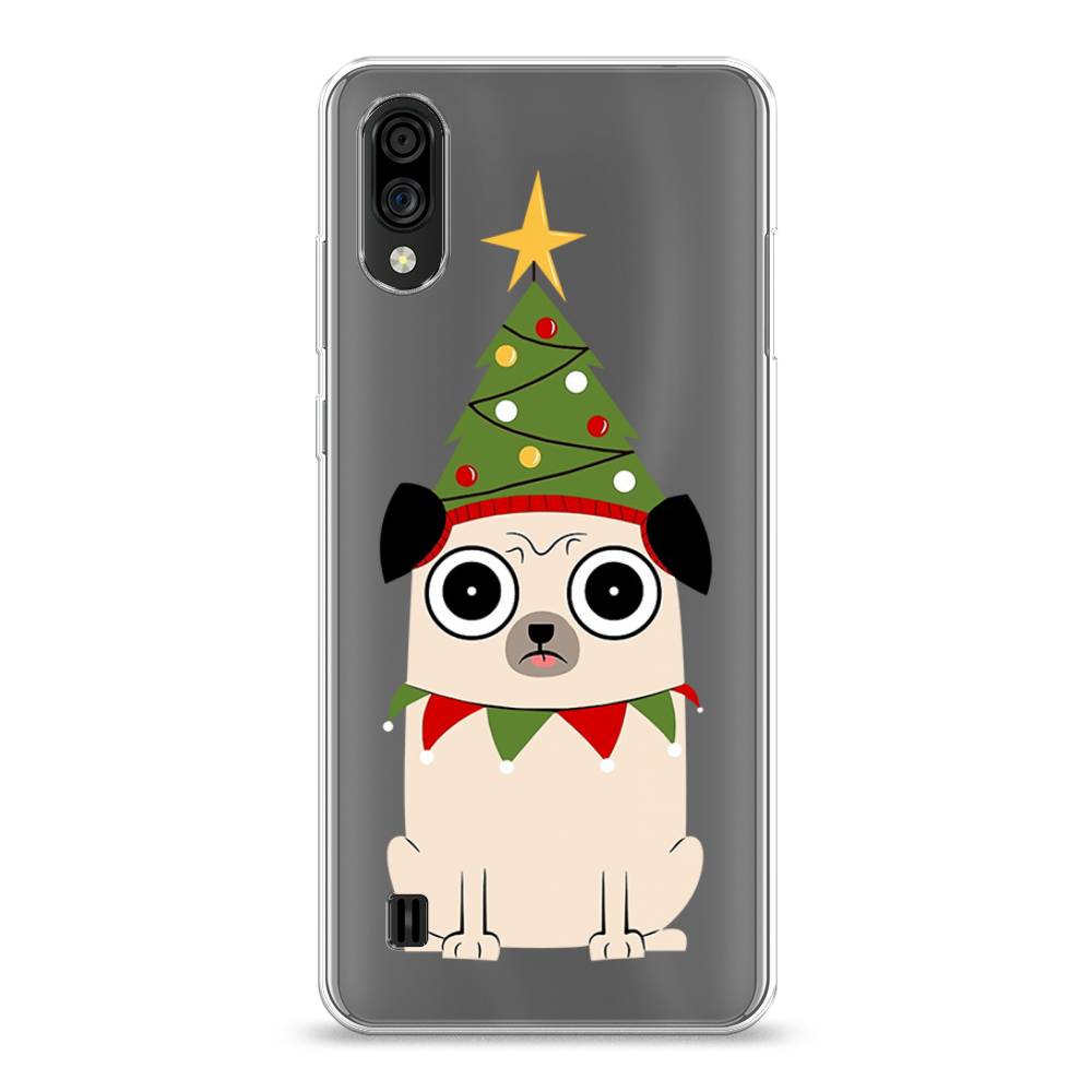 

Чехол на ZTE Blade A51 lite "Собачка с ёлочкой", Бежевый;красный;зеленый, 134850-1