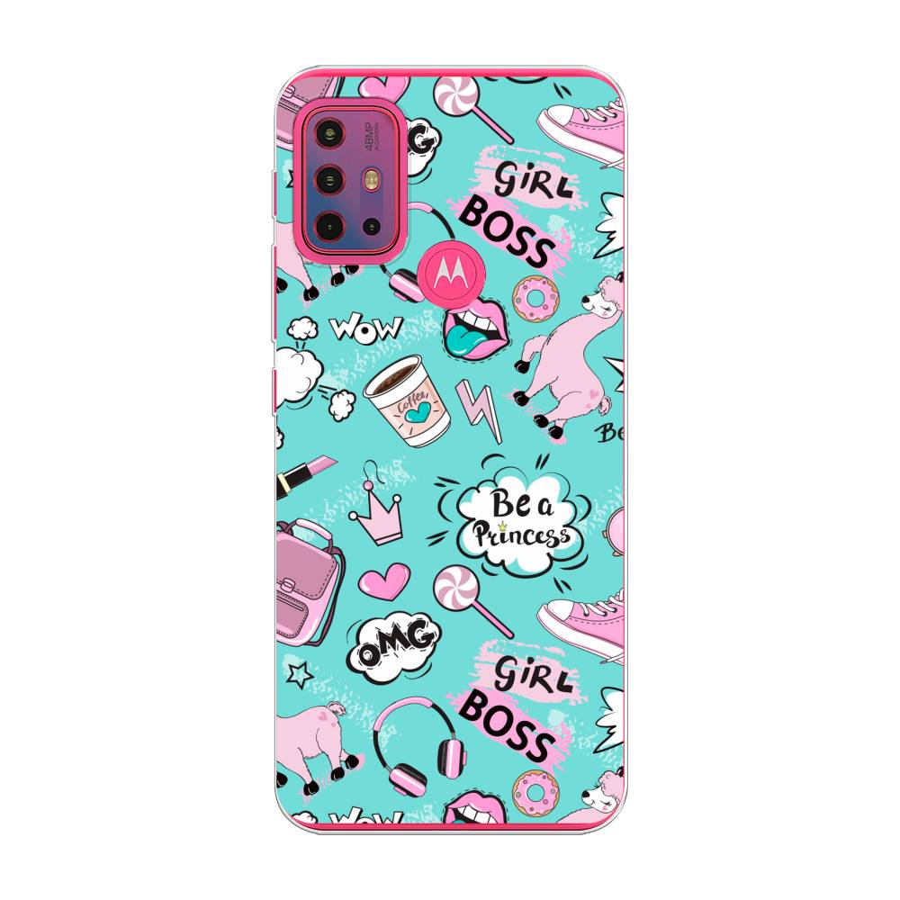 

Чехол Awog на Lenovo K13 Note/Motorola Moto G10/G20/G30 "Стильная лама", Разноцветный, 242250-1