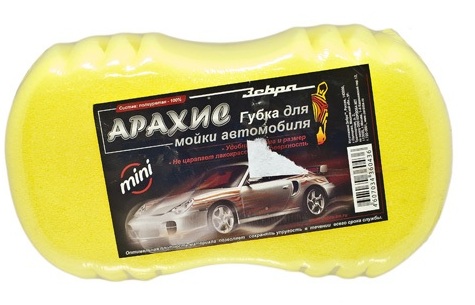 ЗЕБРА Z0436 губка поролоновая АРАХИС MINI для мойки (19х10см) ЗЕБРА HIT