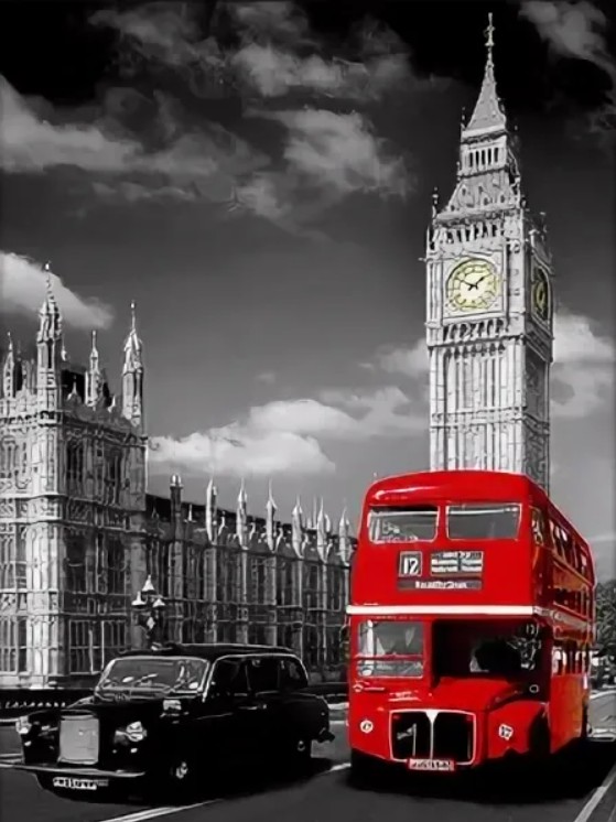 фото Алмазная мозаика картина стразами лондон, 30х40 см nobrand