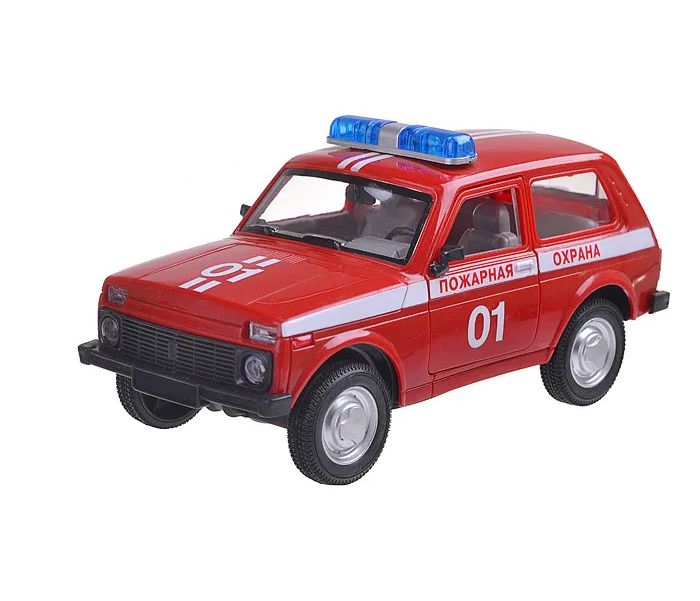 

Машина 9078-С Автопарк Пожарная охрана, на батарейках, в коробке, Красный