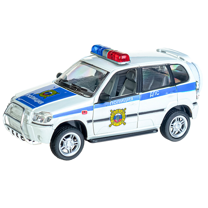 Машина 9079-F Полиция, в коробке, на батарейках