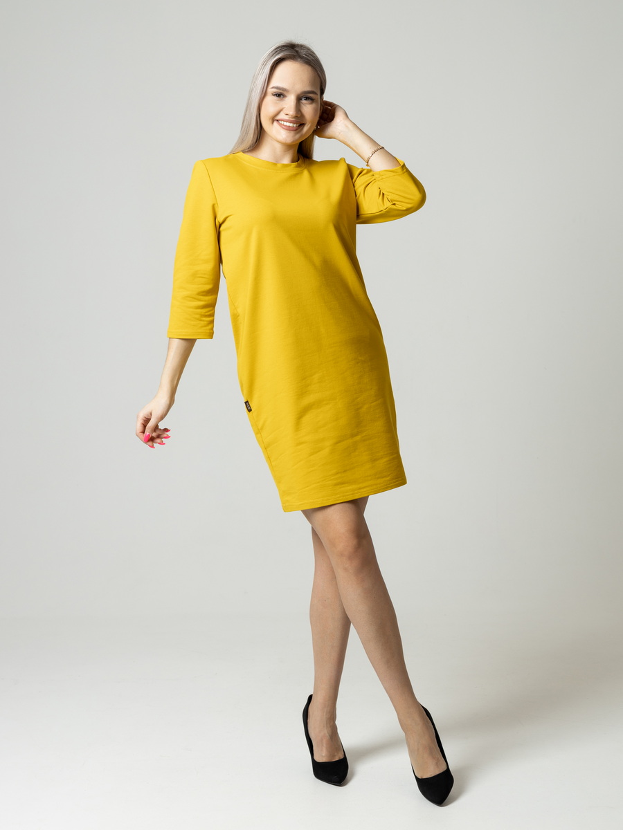 Платье женское Elenatex П-145 желтое 50 RU