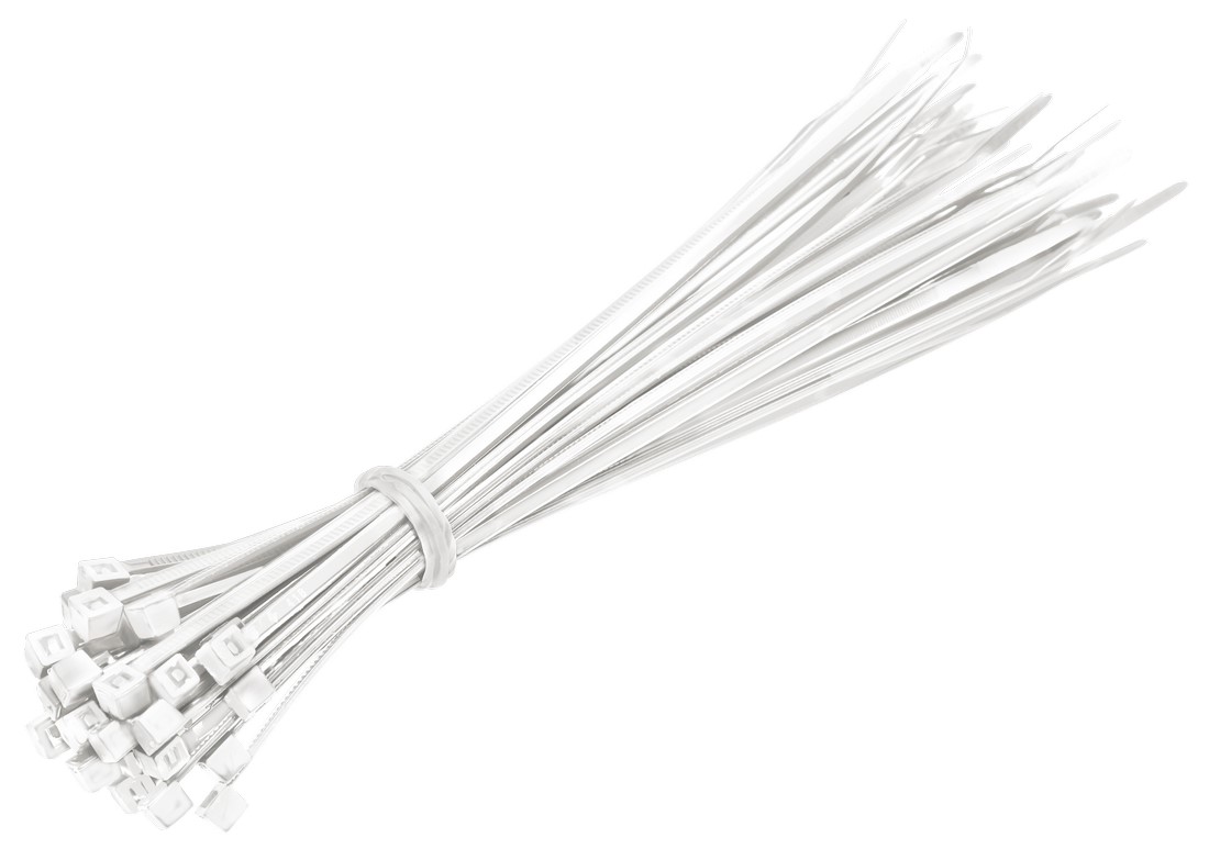 Хомут-стяжка Duwi кабельный белый 200 х 2,5 мм 100 шт