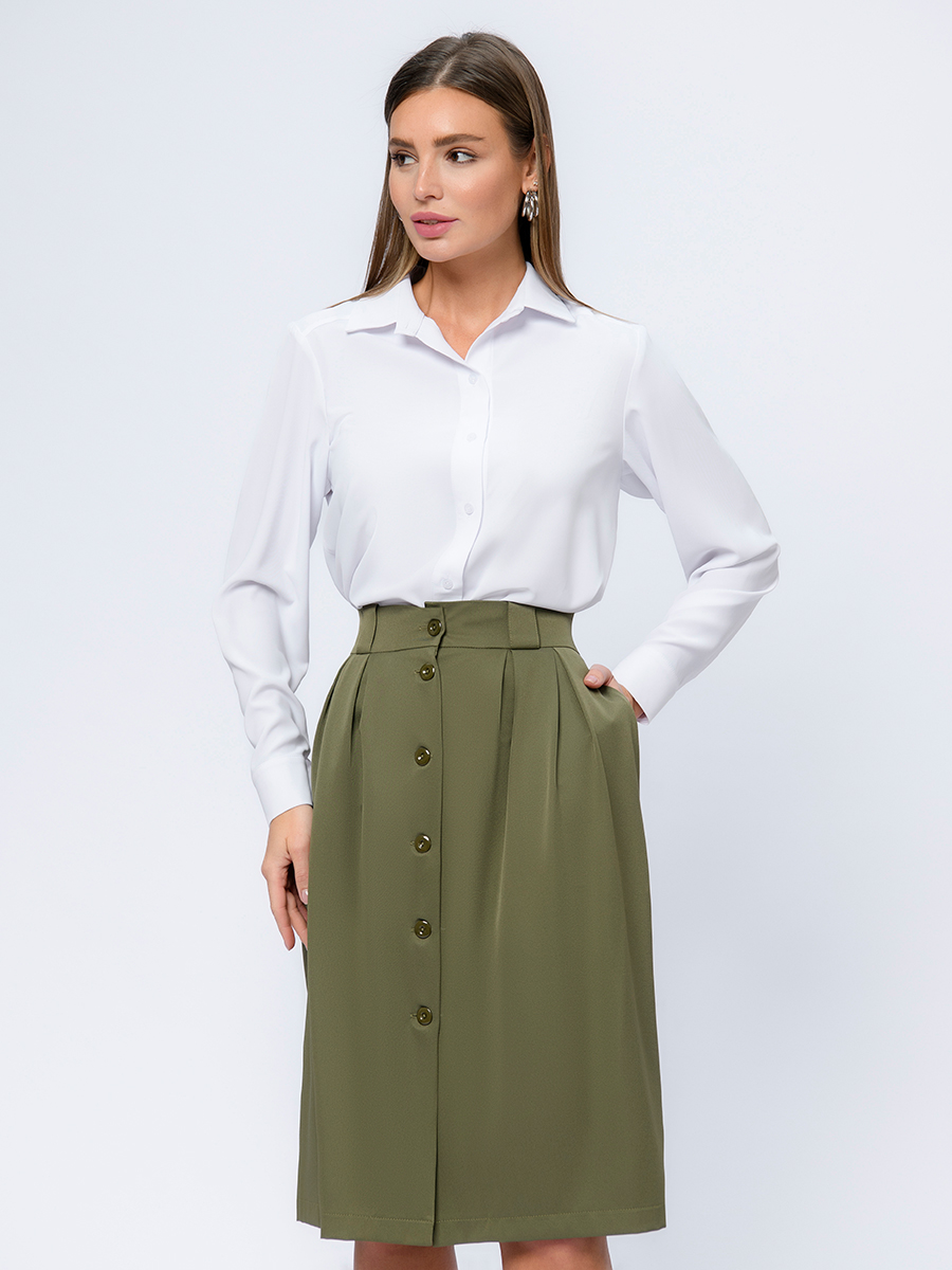 

Юбка женская 1001dress 0102768OG зеленая 48, Зеленый, 0102768OG