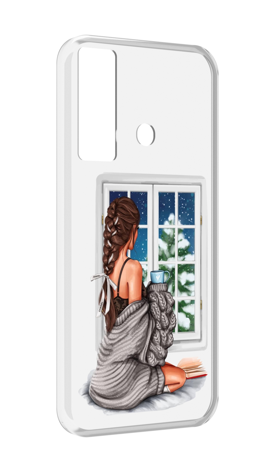 

Чехол MyPads уютное-зимнее-окно женский для Tecno Camon 17, Прозрачный, Tocco