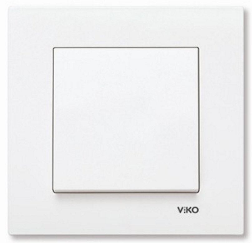 Выключатель Viko Karre одноклавишный белый, встроенный монтаж, 90960001