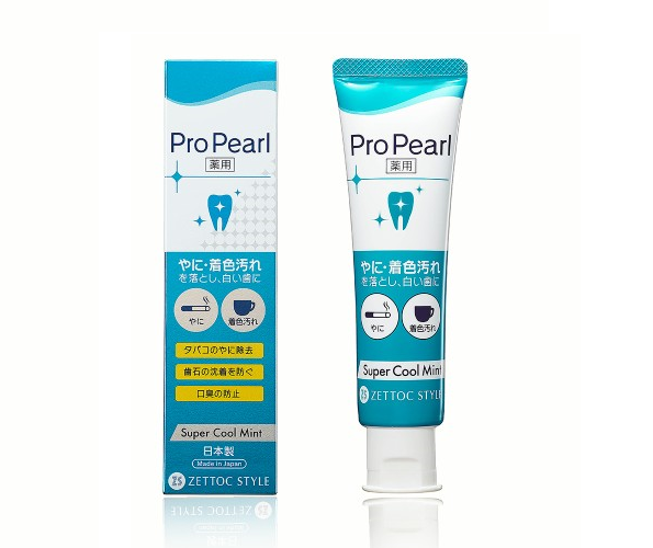 Зубная паста NIPPON ZETTOC ProPearl отбеливающая, без фтора, 100 мл white glo зубная паста профессиональный выбор отбеливающая