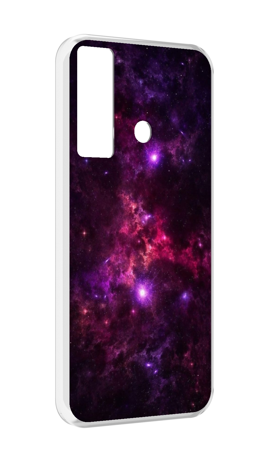 

Чехол MyPads фиолетовый-космос-с-облаками для Tecno Camon 17, Прозрачный, Tocco