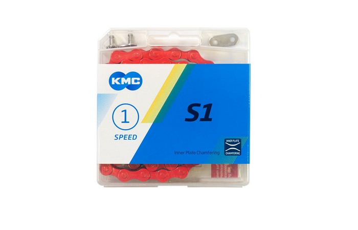 

Цепь KMC S1 1SP 1/2"Х1/8" 112Links red