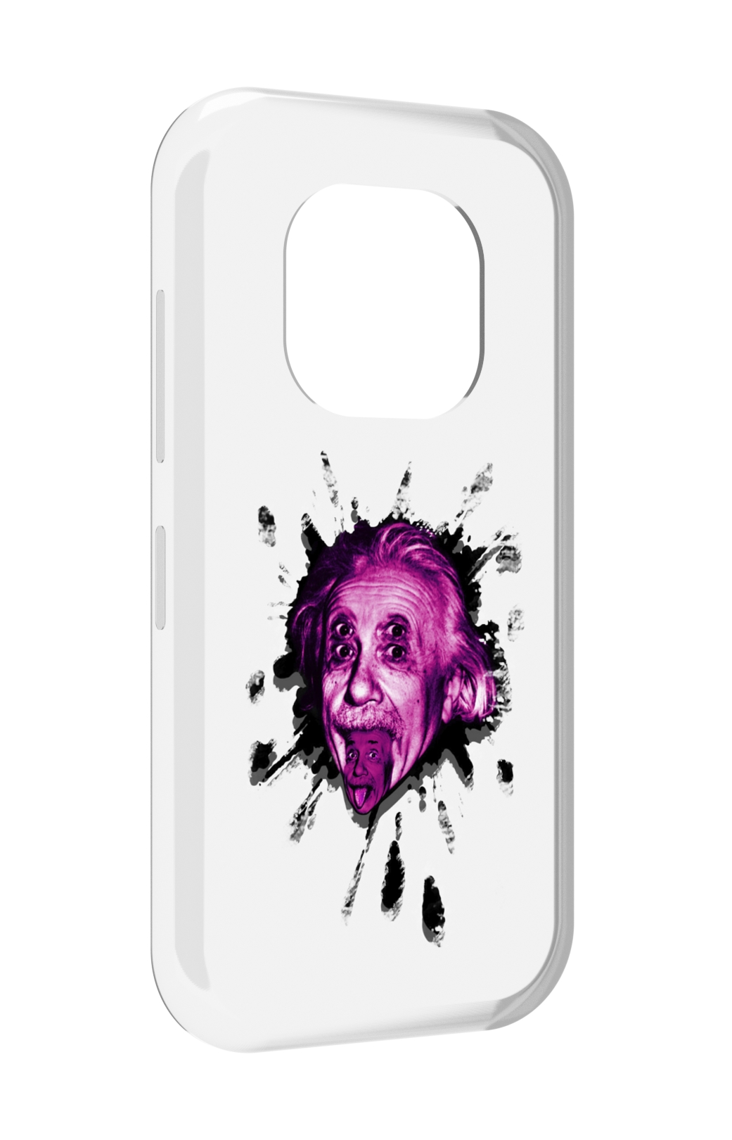 

Чехол задняя-панель-накладка-бампер MyPads Эйнштейн для Doogee V20 противоударный, Прозрачный, Tocco