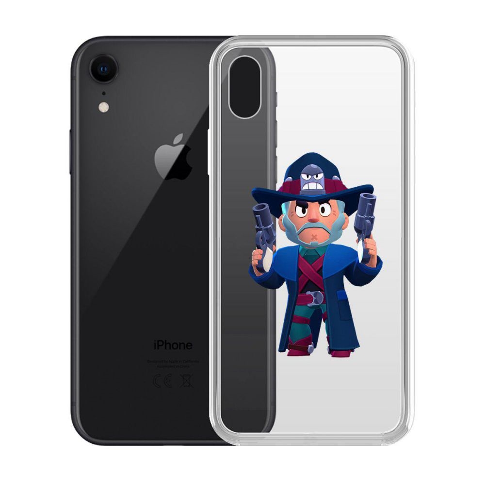 

Чехол-накладка Krutoff Clear Case Brawl Stars-Стрелок Кольт для iPhone XR