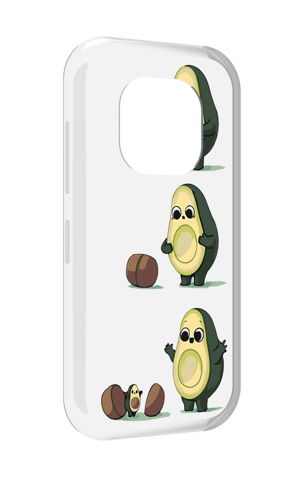 

Чехол задняя-панель-накладка-бампер MyPads авокадо-с-малышом для Doogee V20 противоударный, Прозрачный, Tocco