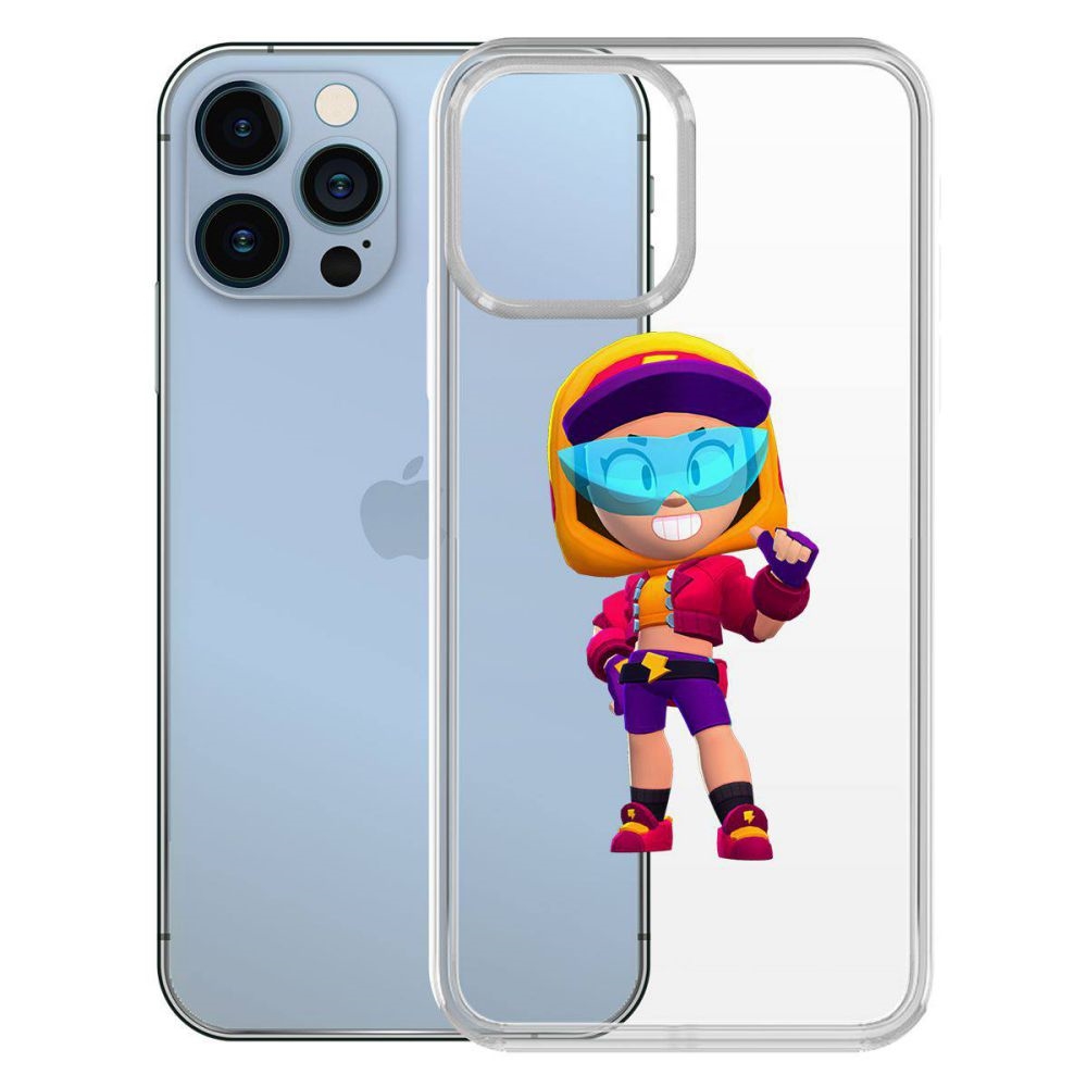

Чехол-накладка Krutoff Clear Case Brawl Stars-Стритстайл Макс для iPhone 13 Pro, Прозрачный