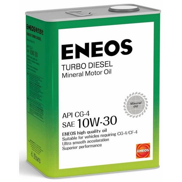 Масло ENEOS моторное 10W-30 минеральное Turbo Diesel СG-4 4л