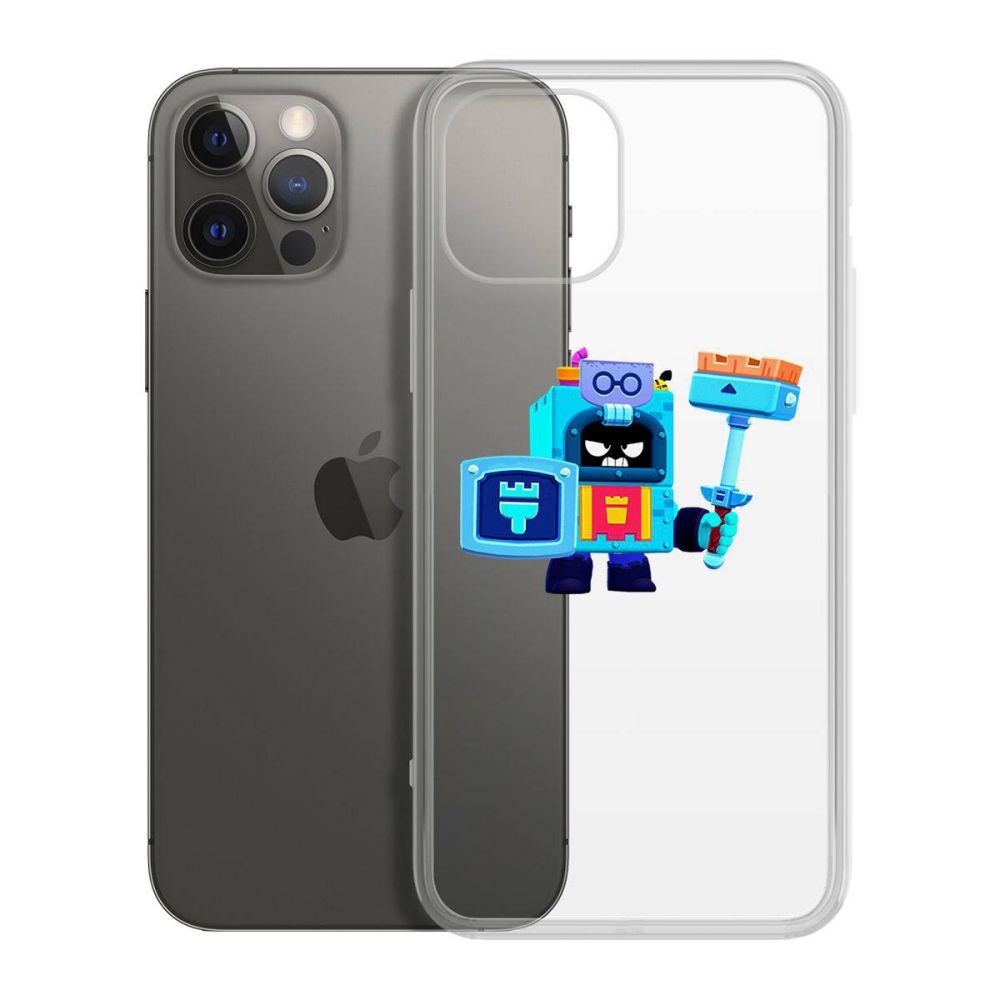 

Чехол-накладка Krutoff Clear Case Brawl Stars-Эш для iPhone 12 Pro Max