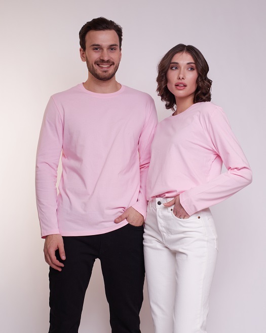 Лонгслив унисекс Uzcotton UZ-M-L розовый 56-58\3XL