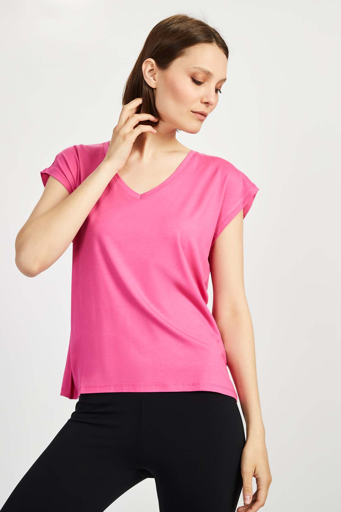 

Футболка женская Baon B2322088 розовая 2XL, Розовый, B2322088