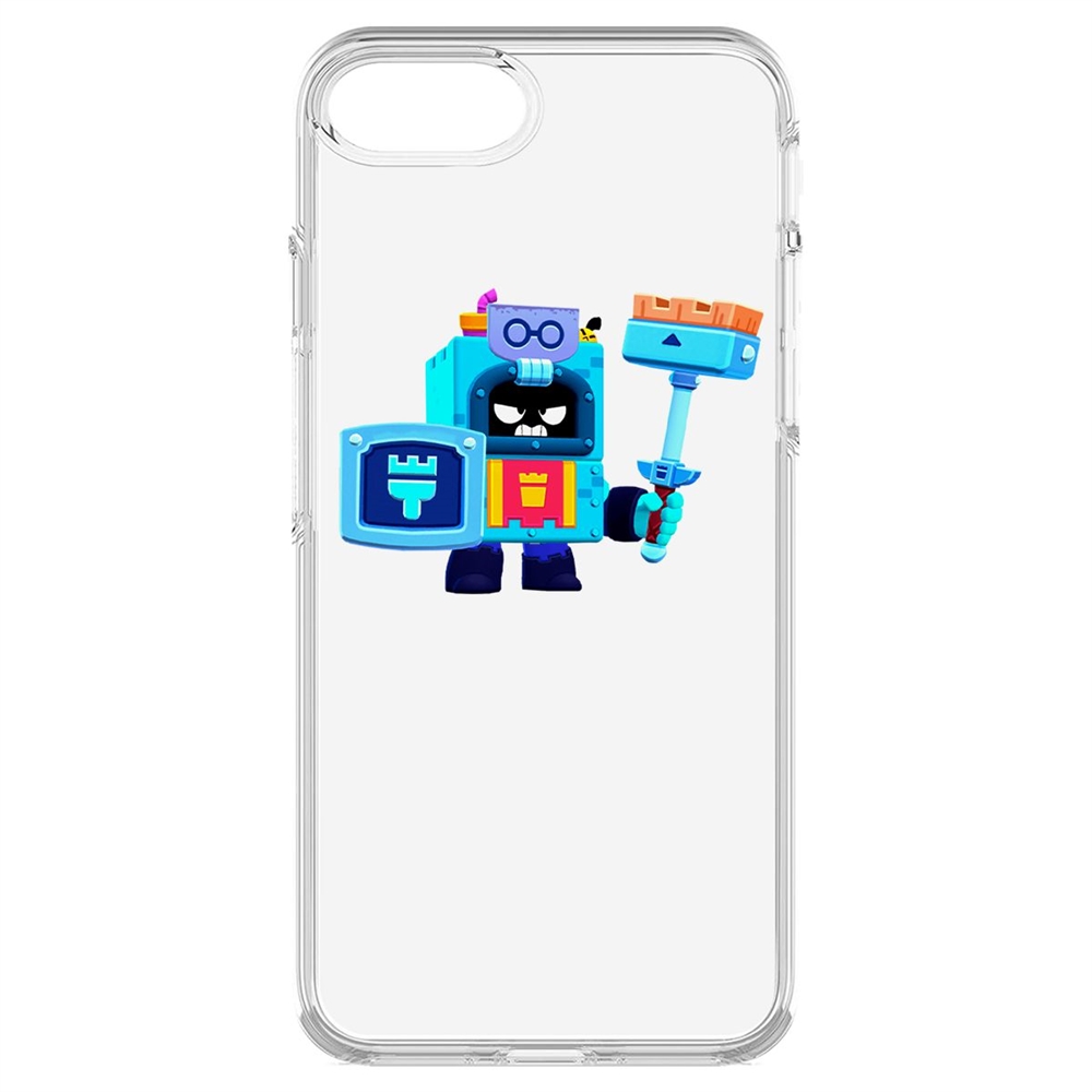 

Чехол-накладка Krutoff Clear Case Brawl Stars-Эш для iPhone 7/8/SE