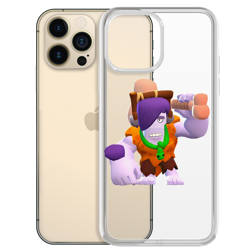 

Чехол-накладка Krutoff Clear Case Brawl Stars-Пещерный Фрэнк для iPhone 13 Pro Max, Прозрачный