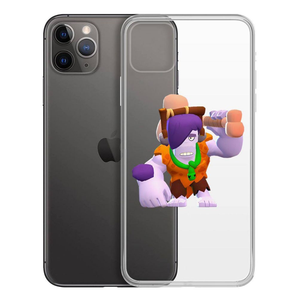 

Чехол-накладка Krutoff Clear Case Brawl Stars-Пещерный Фрэнк для iPhone 11 Pro Max, Прозрачный