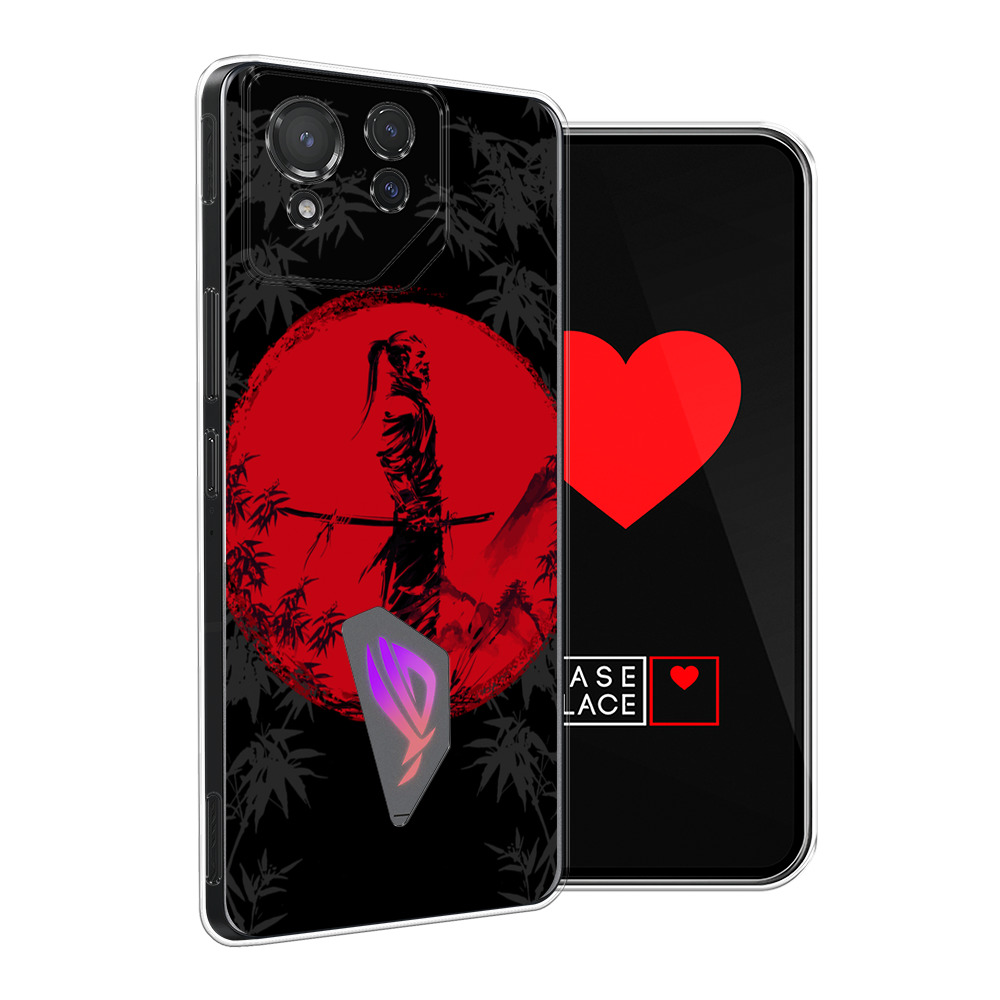 

Силиконовый чехол "Самурай на красном фоне" на Asus ROG Phone 8, Черный, 45150-1