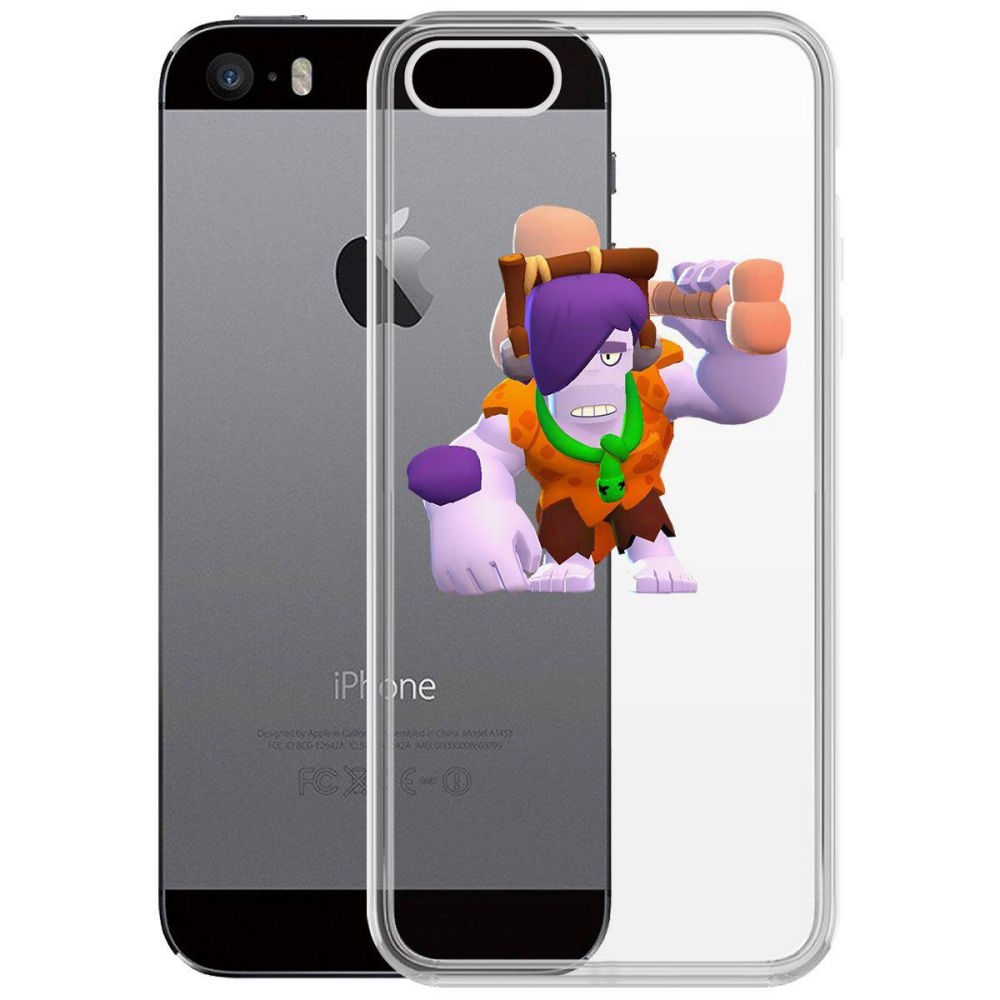 

Чехол-накладка Krutoff Clear Case Brawl Stars-Пещерный Фрэнк для iPhone 5/5s, Прозрачный