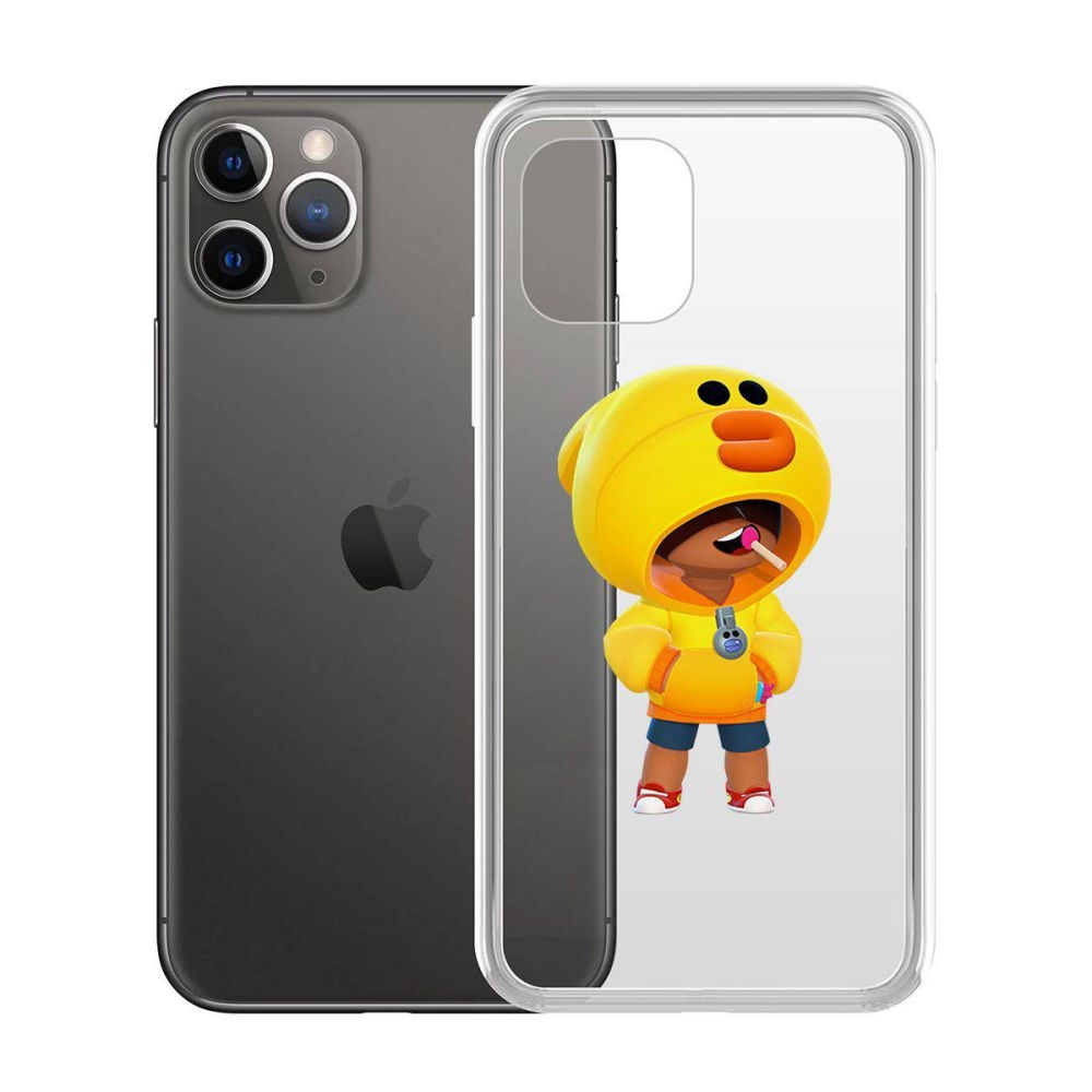 

Чехол-накладка Krutoff Clear Case Brawl Stars-Леон Салли для iPhone 11 Pro, Прозрачный