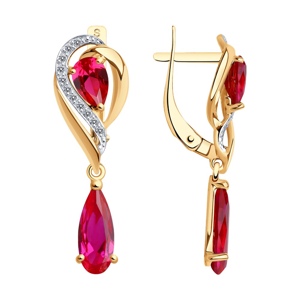 

Серьги из красного золота с корундом SOKOLOV 724967, 724967