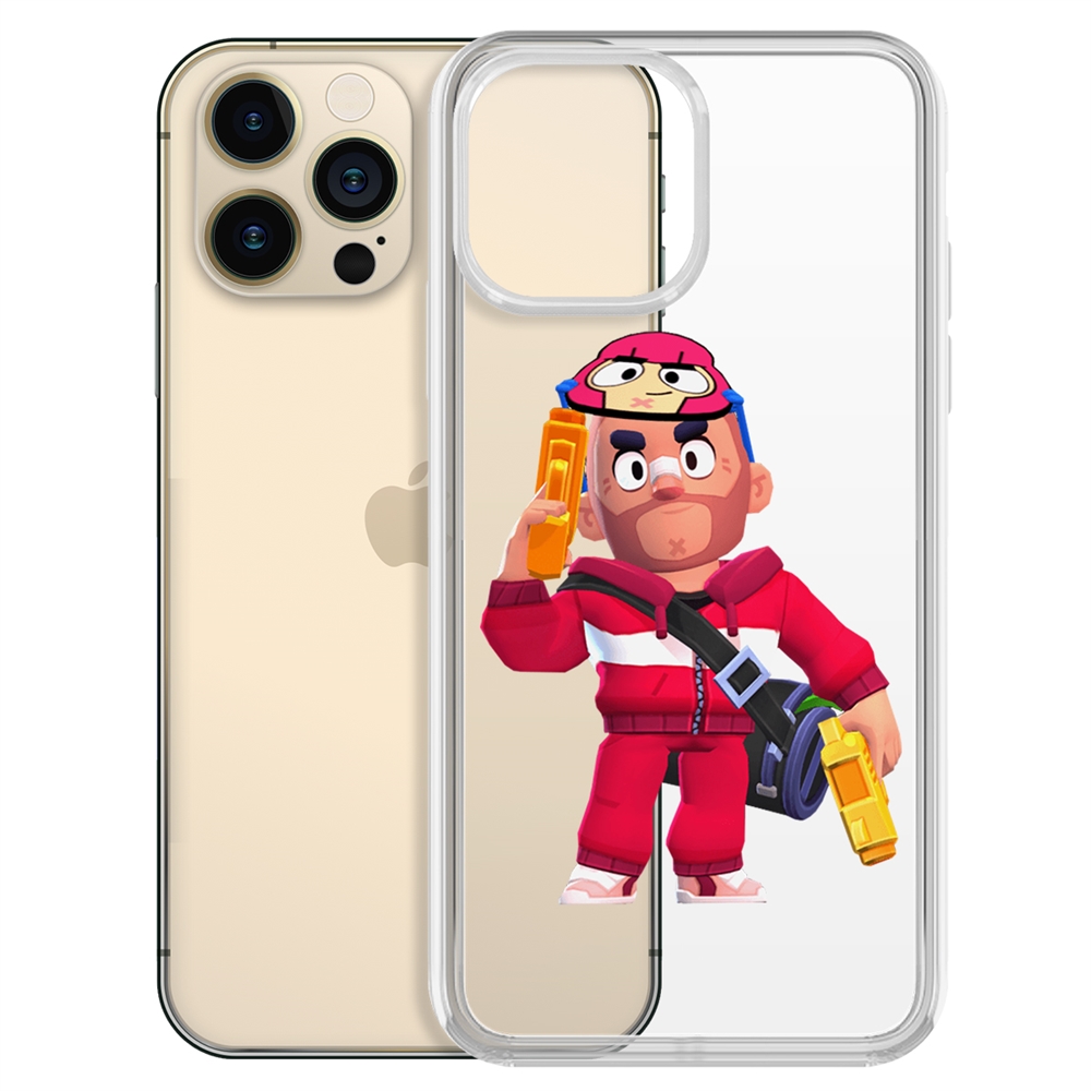 

Чехол-накладка Krutoff Clear Case Brawl Stars-Красавчик Кольт для iPhone 13 Pro Max