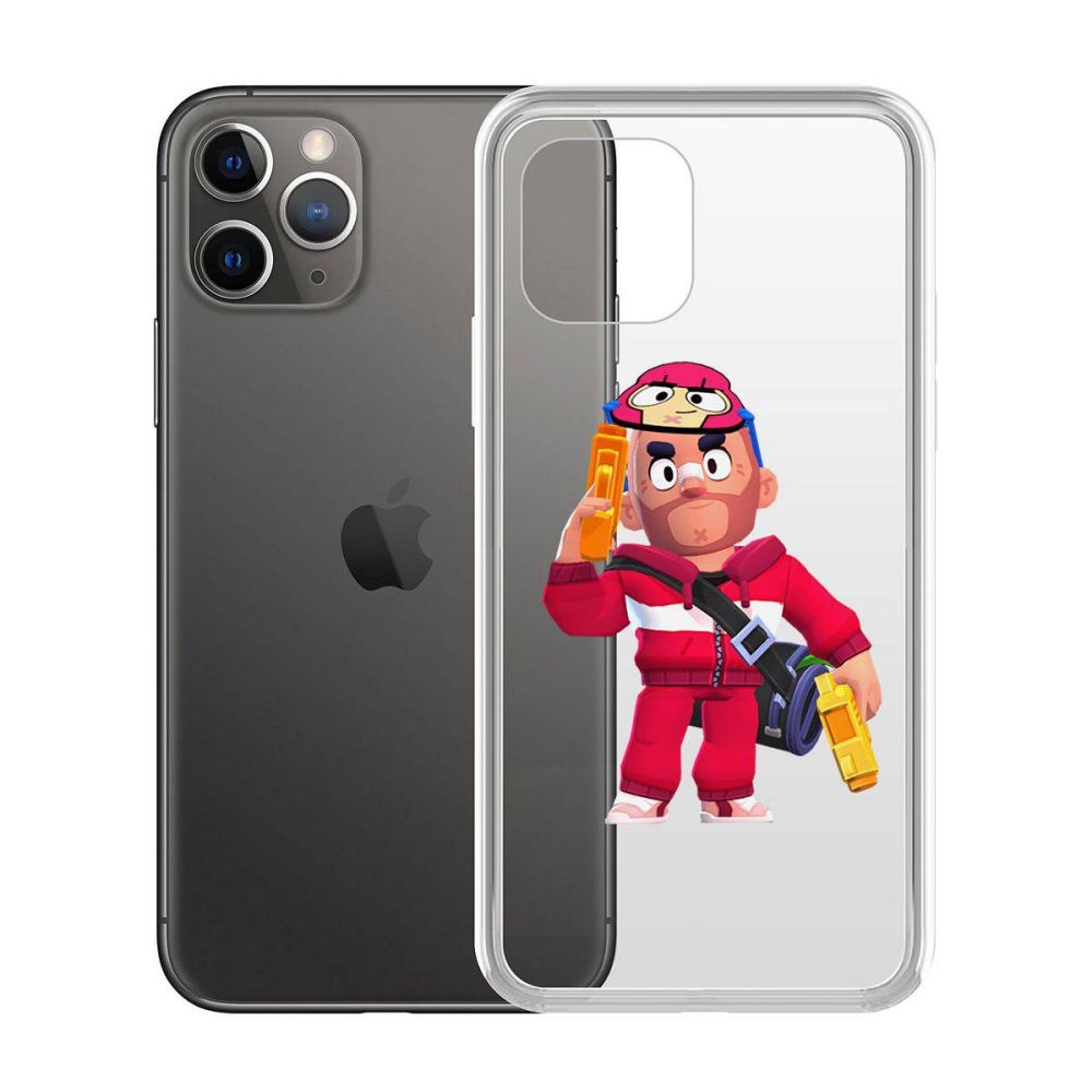 

Чехол-накладка Krutoff Clear Case Brawl Stars-Красавчик Кольт для iPhone 11 Pro