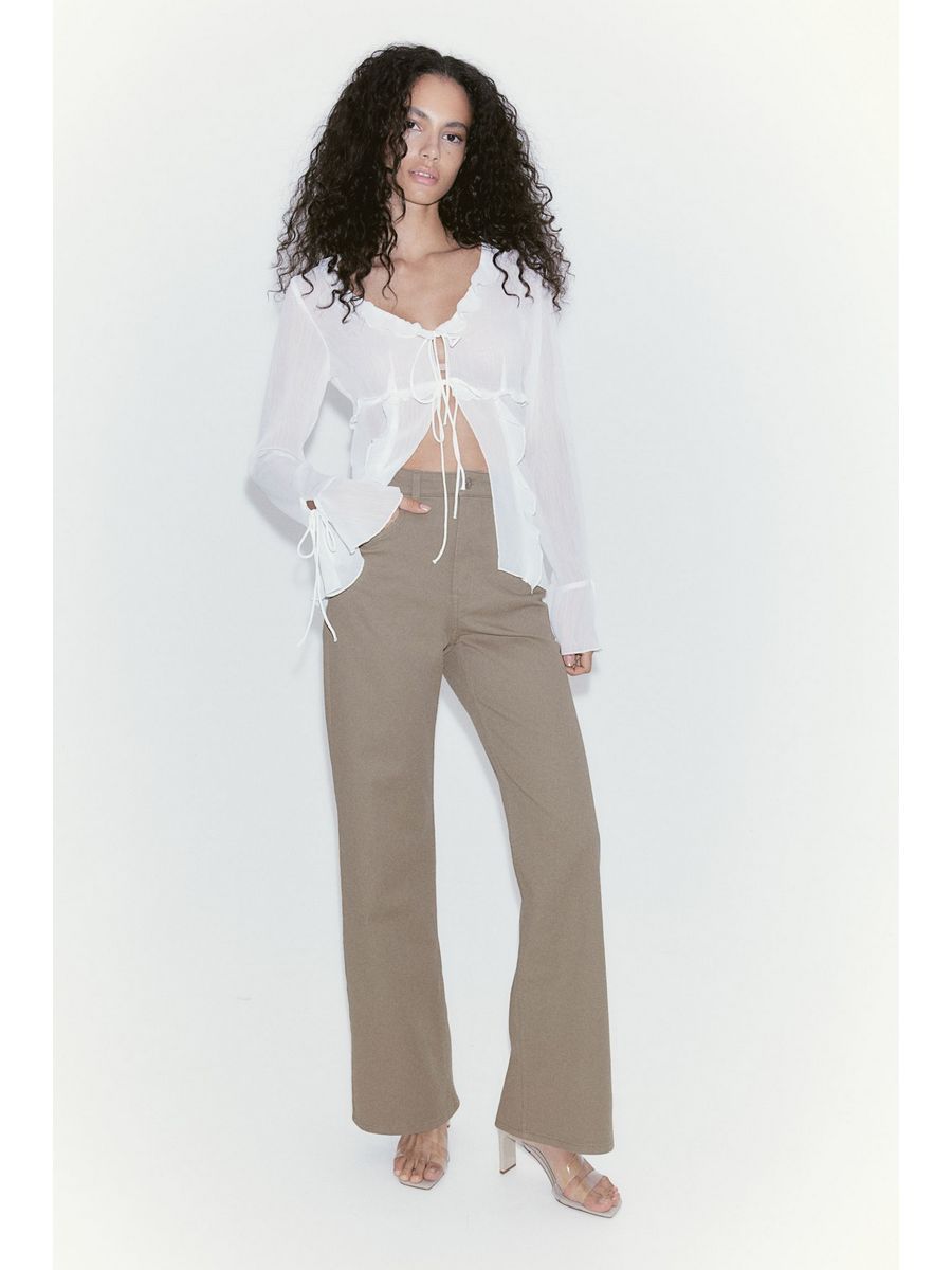 

Брюки женские H&M 110736003 серые 32 EU, Серый, 110736003