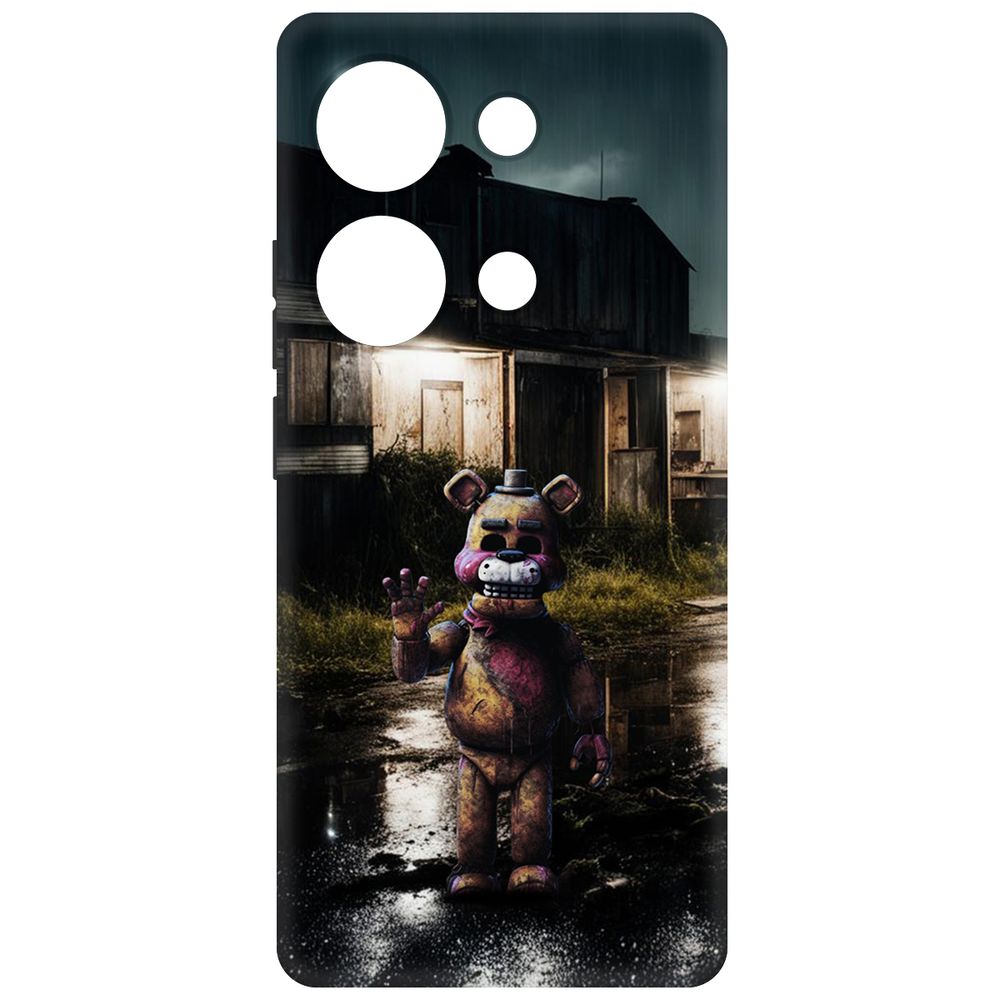 

Чехол-накладка Krutoff Soft Case ФНАФ - Фредди под дождем для Poco M6 Pro 4G черный
