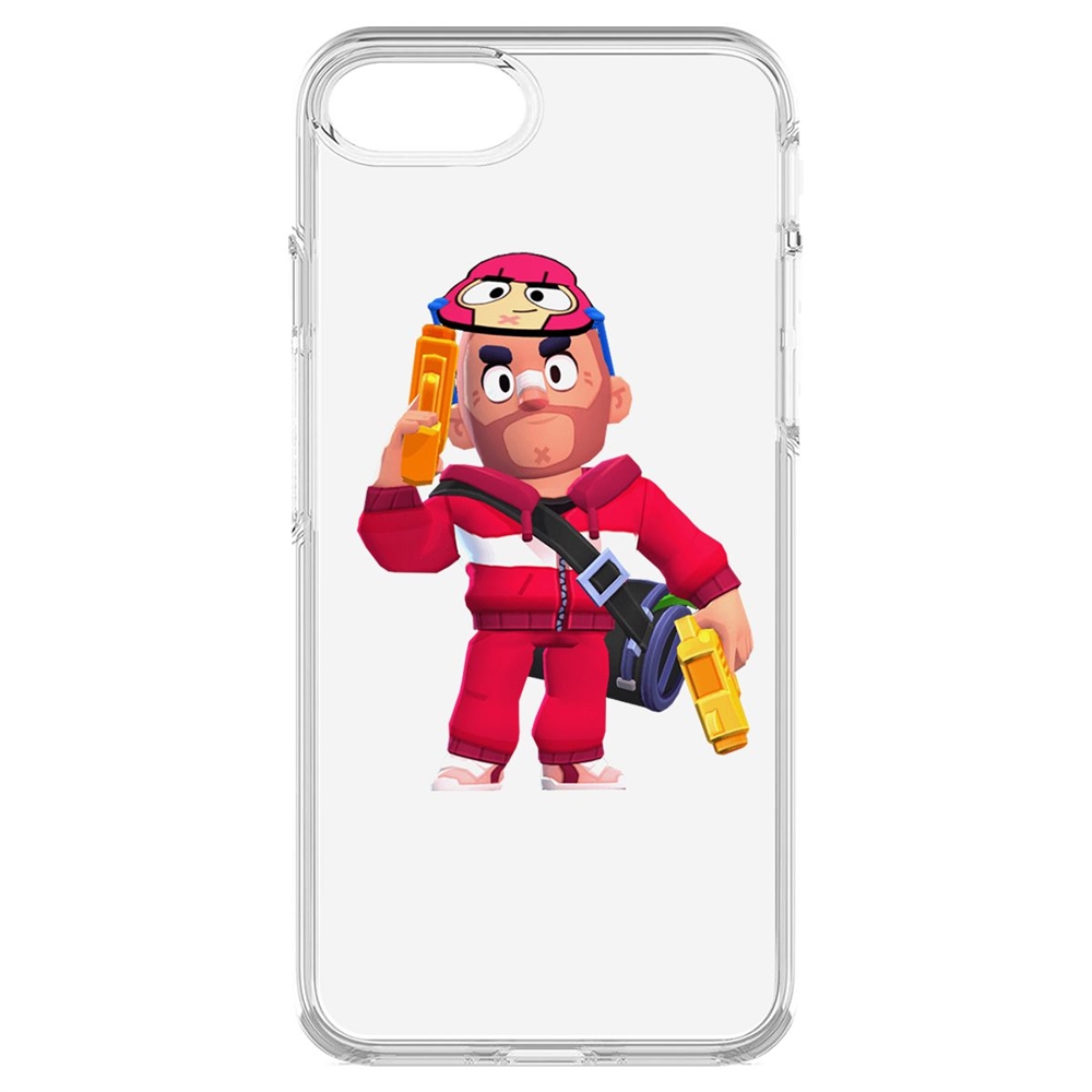 

Чехол-накладка Krutoff Clear Case Brawl Stars-Красавчик Кольт для iPhone 7/8/SE
