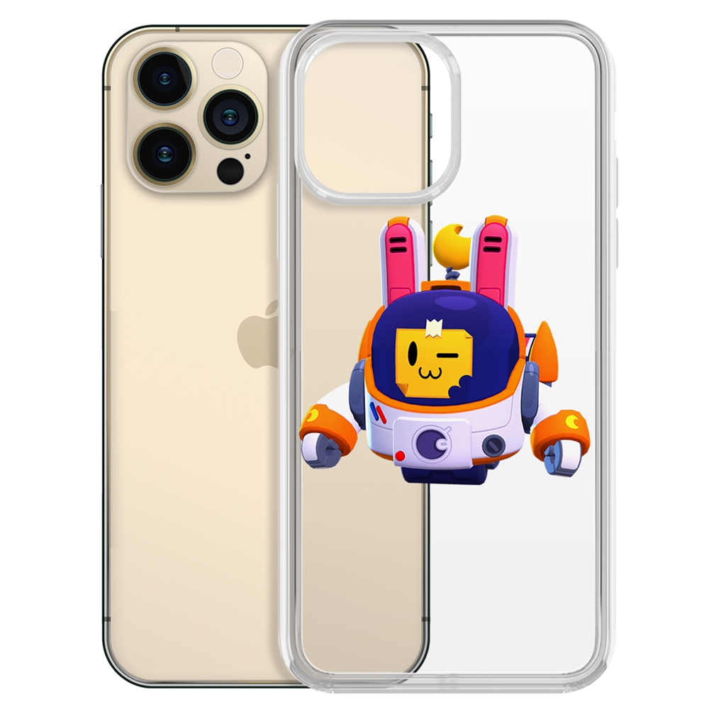 

Чехол-накладка Krutoff Clear Case Brawl Stars-Лунный Спраут для iPhone 13 Pro Max, Прозрачный