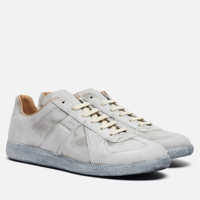 фото Кроссовки мужские maison margiela replica low top серые 46 eu