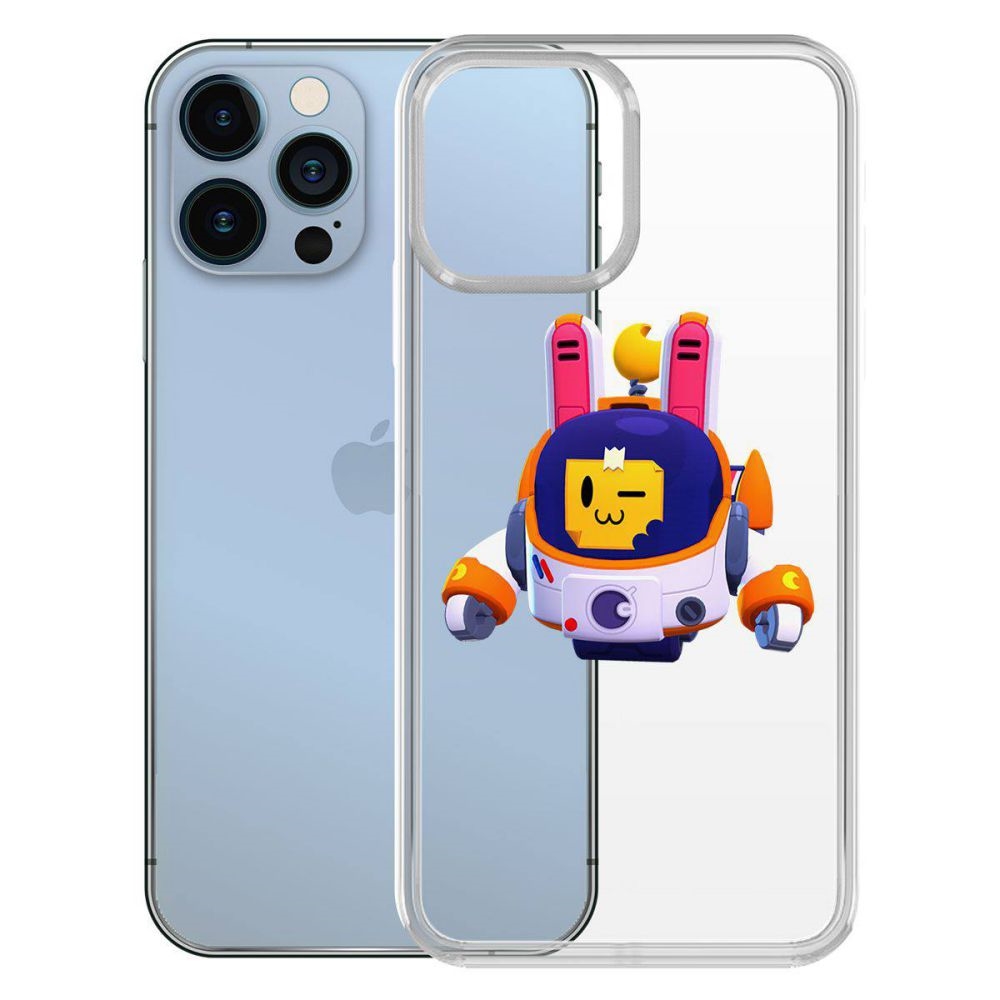 Чехол-накладка Krutoff Clear Case Brawl Stars-Лунный Спраут для iPhone 13