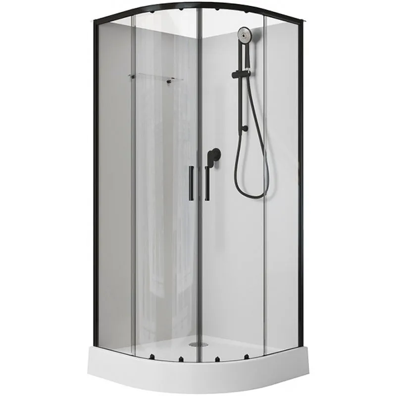 

Душевая кабина Aquanet Passion EVO R Black 100х100 282010 без гидромассажа