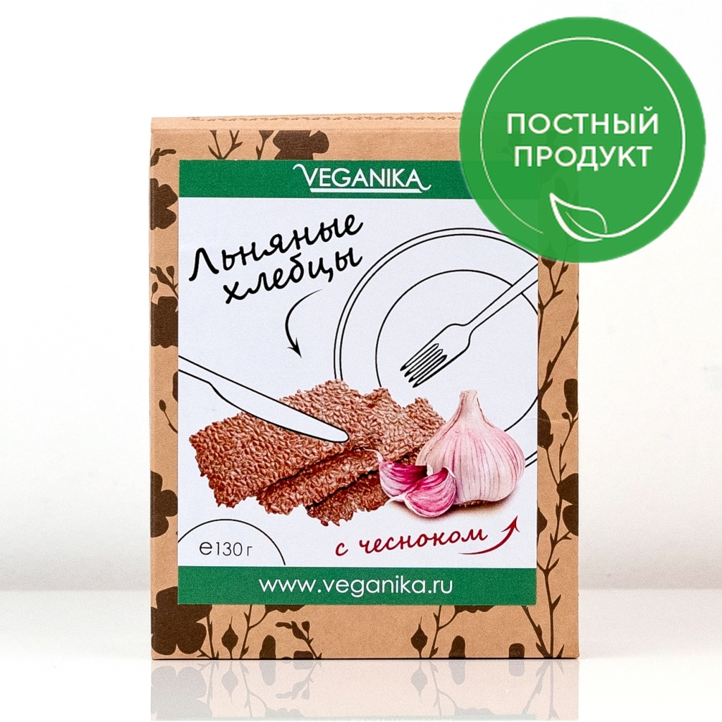 

Хлебцы Veganika льняные с чесноком 140 г