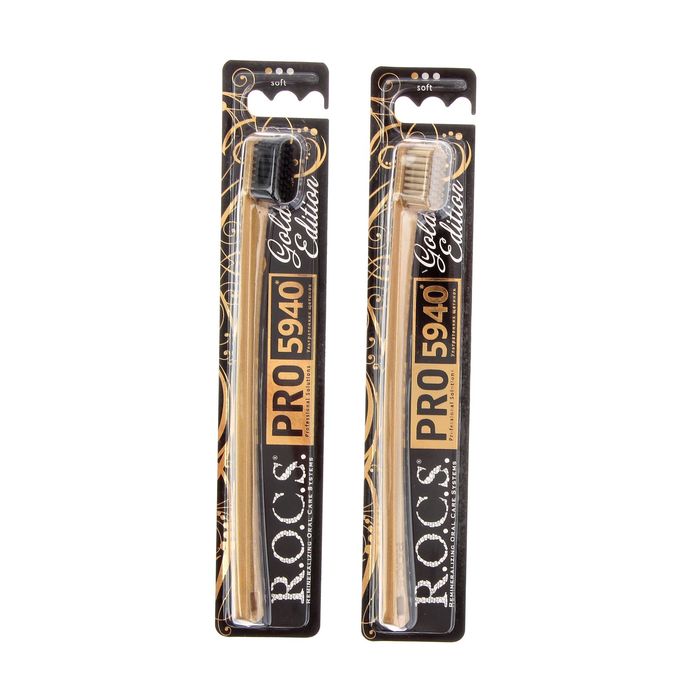 

Зубная щетка R.O.C.S.PRO Gold Edition, мягкая микс