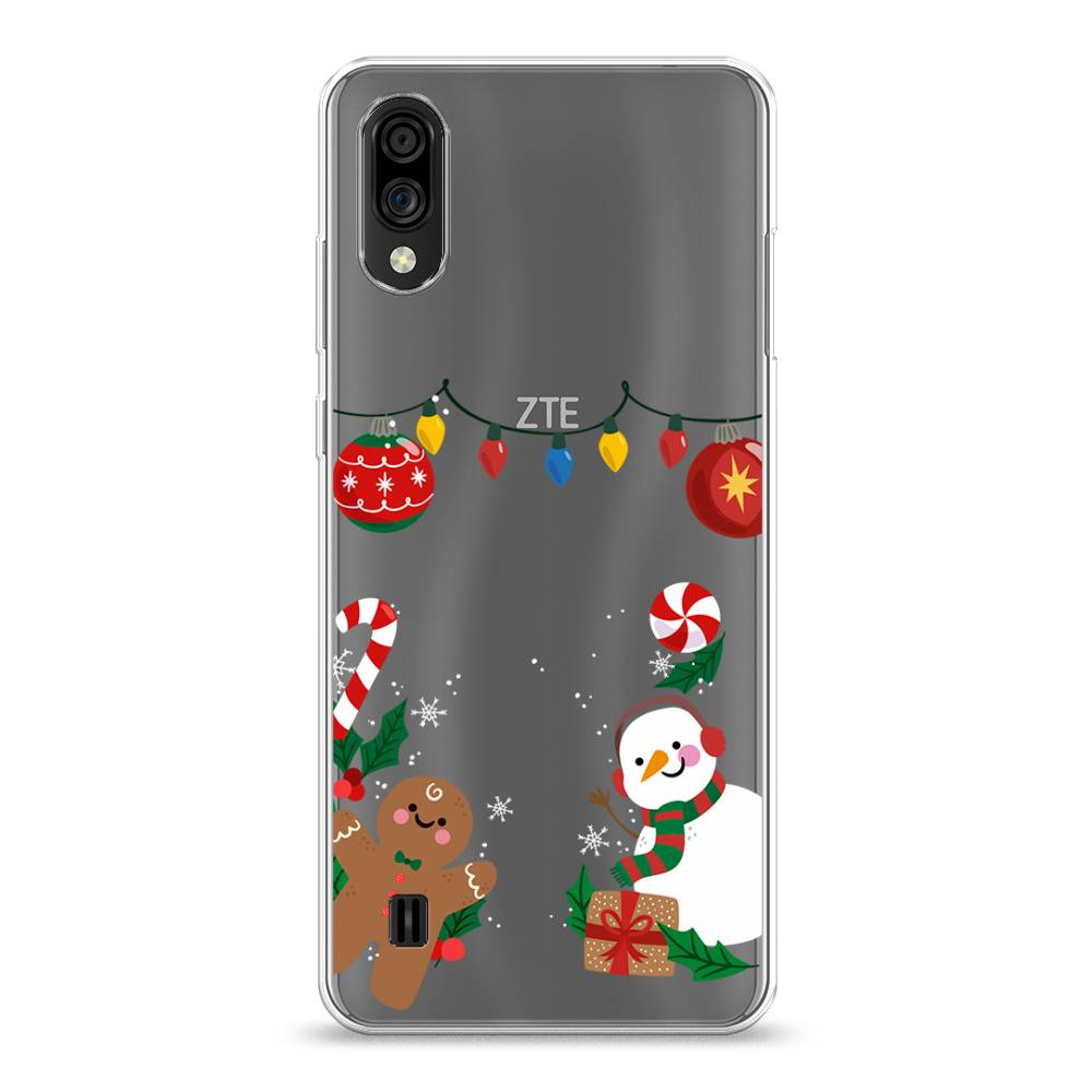 

Чехол на ZTE Blade A51 lite "Новогоднее настроение", Коричневый;красный;зеленый, 134850-5